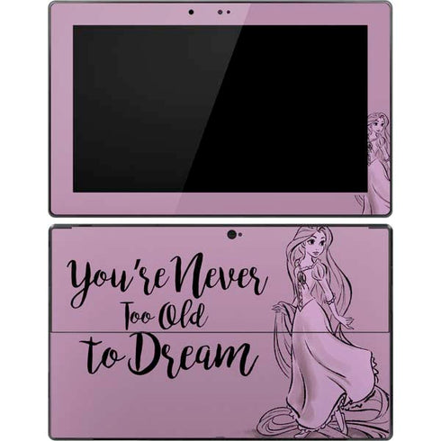 Disney Princess Rapunzel Never Too Old To Dream Art Surface Pro Tablet Skin